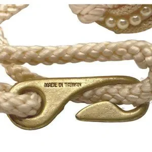 R.O.C Made In Taiwan Vintage Y2K Cream Rope  Belt- Beaded Faux Pearl S/M Belt Vintage Artisan Pearl Rope Taupe Beige Faux Pearl | eBay main image 4